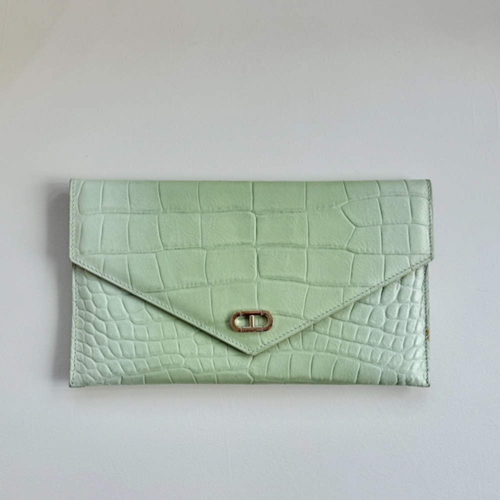 Dee Ocleppo Leather Envelope Clutch
